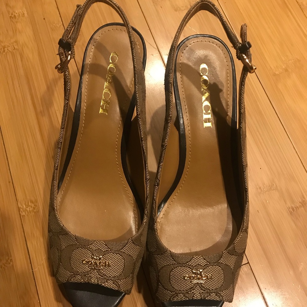 Coach wedge sandals